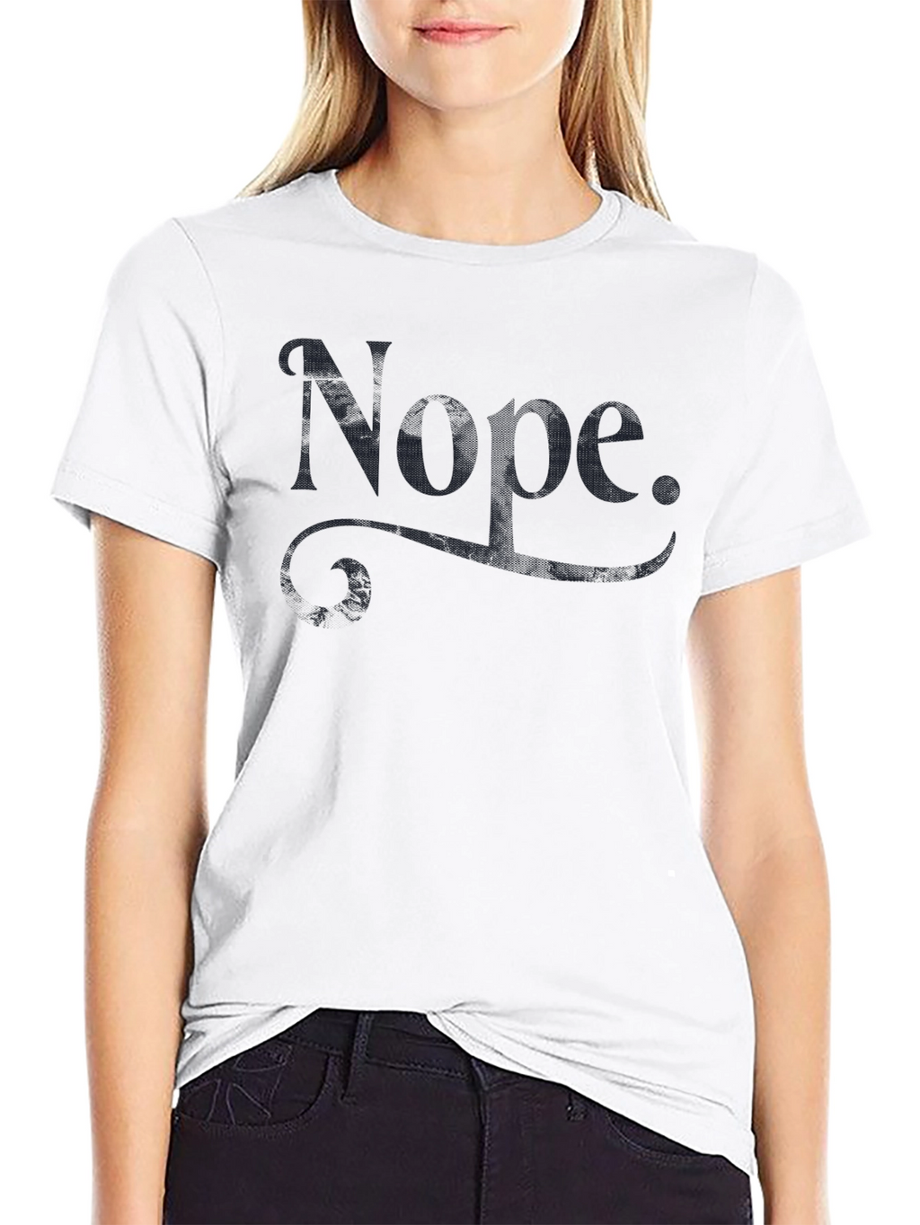 Nope Graphic Tee - Soft Cotton Casual T-Shirt