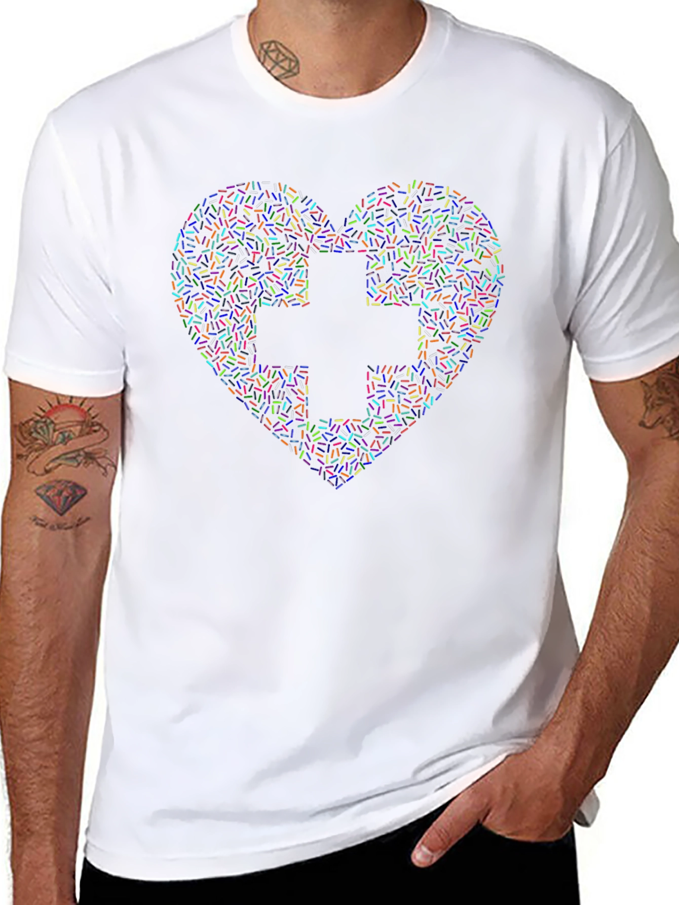 Heart & Cross Sprinkles Graphic Tee