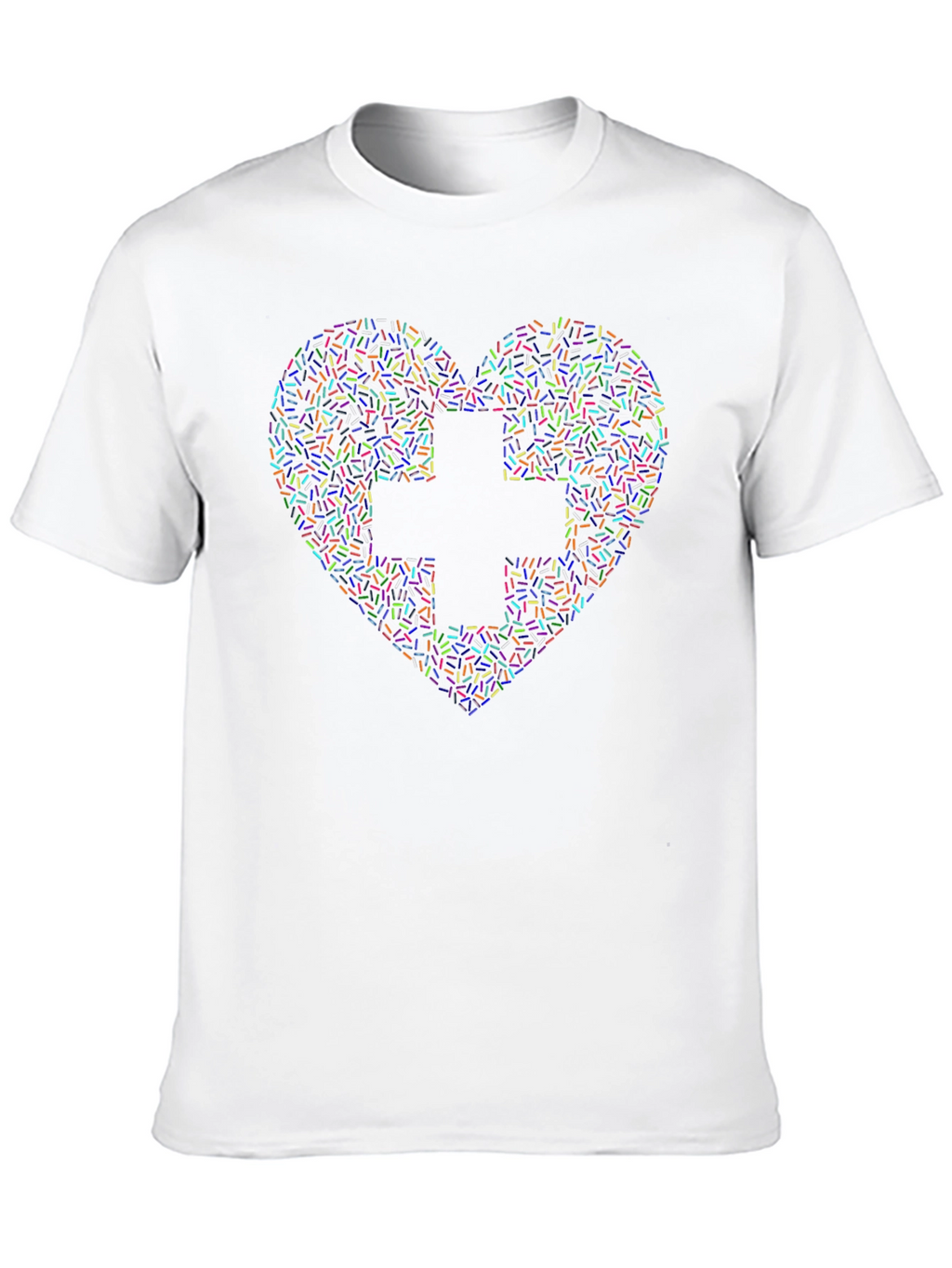 Heart & Cross Sprinkles Graphic Tee