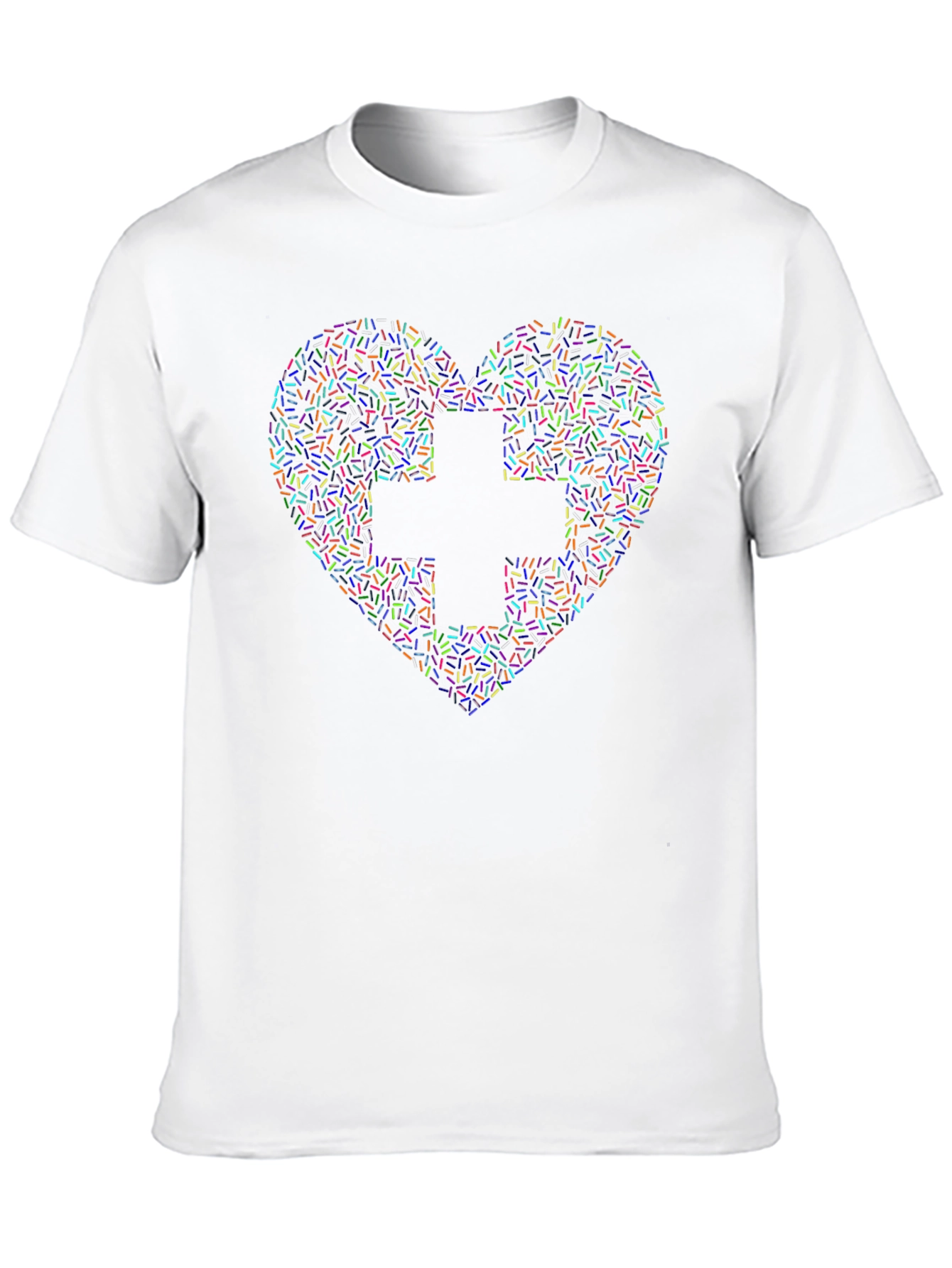 Heart & Cross Sprinkles Graphic Tee