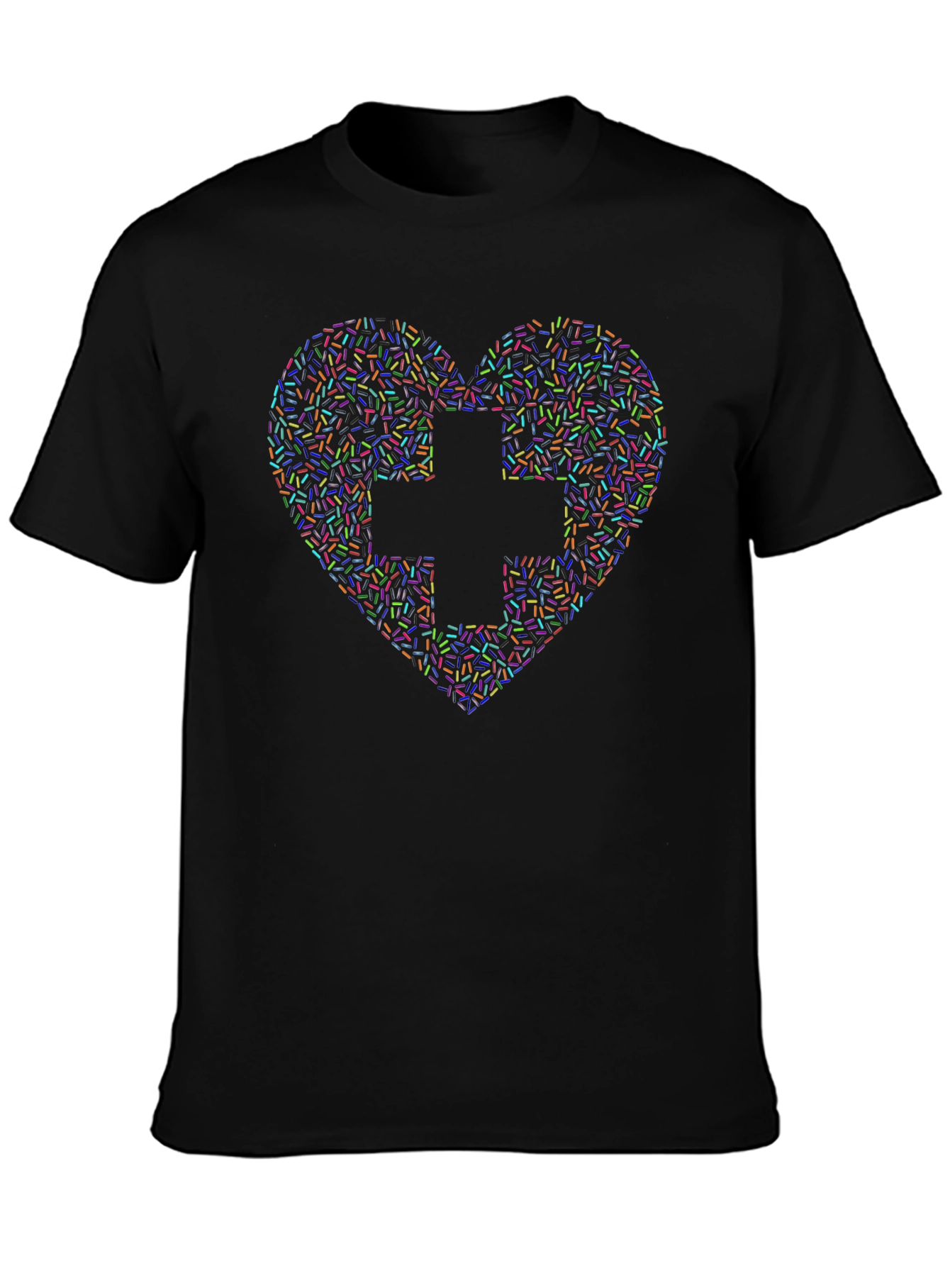 Heart & Cross Sprinkles Graphic Tee