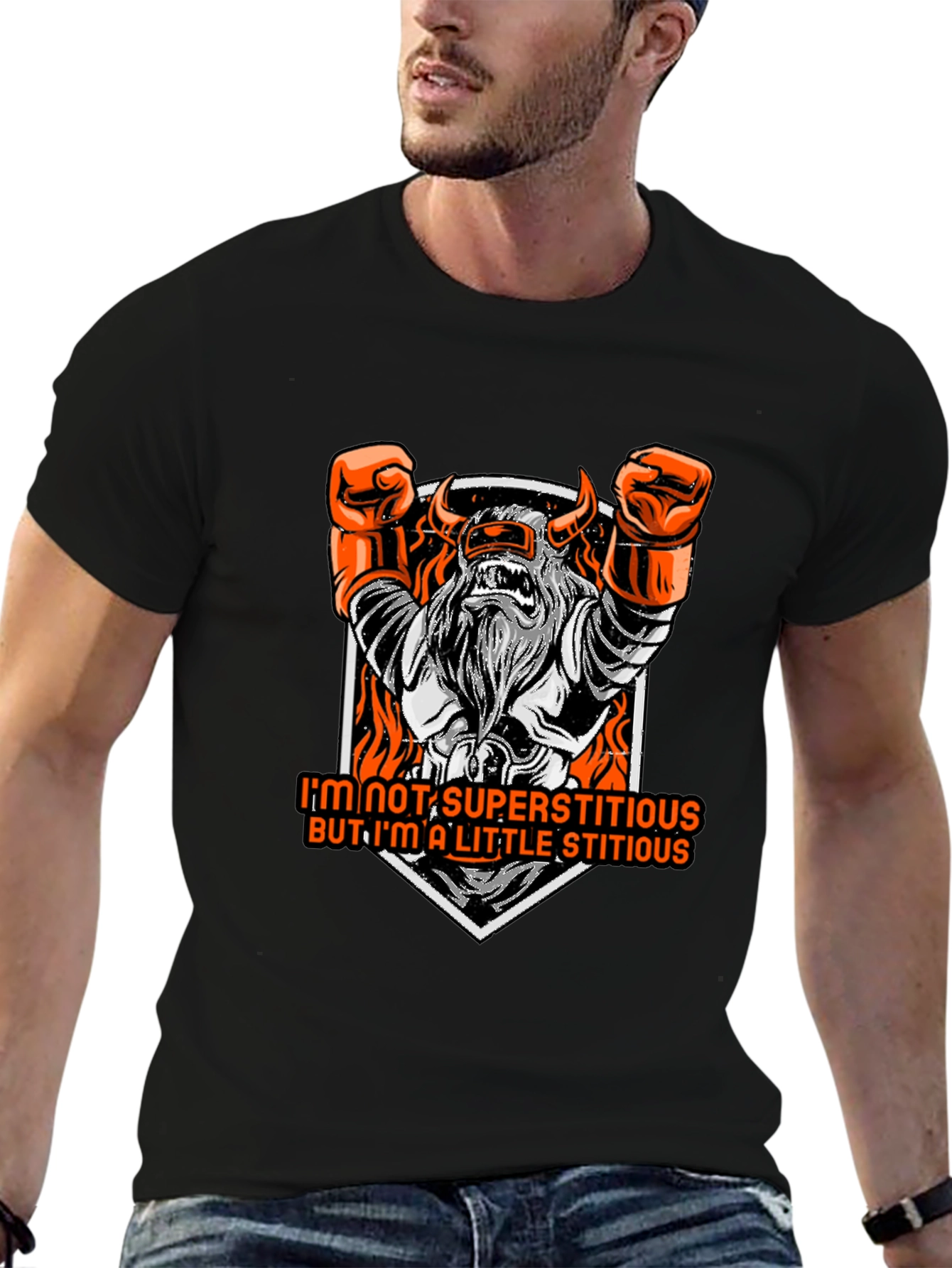 Superstitious Graphic Tee - Black