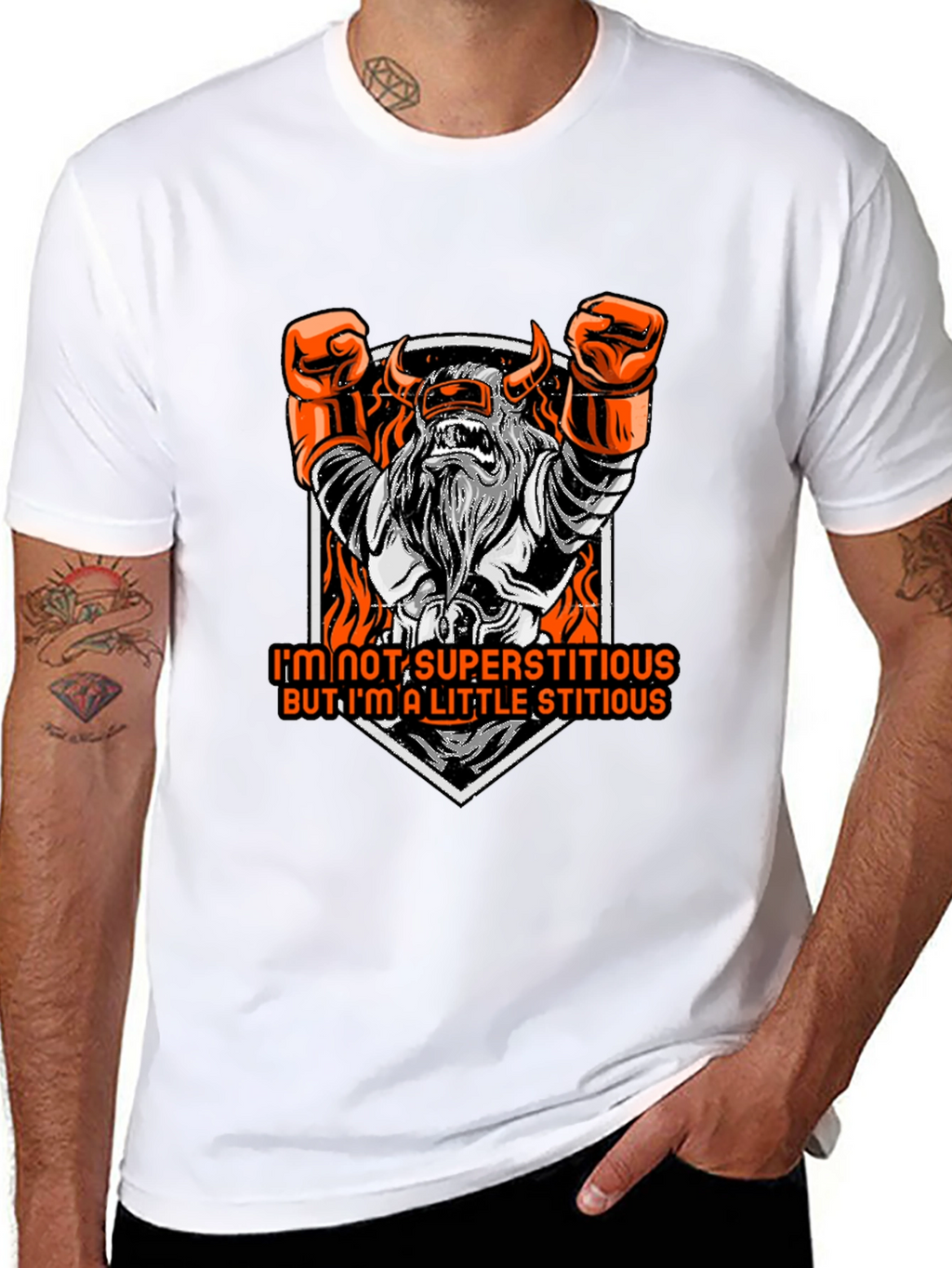 Superstitious Graphic Tee - Black
