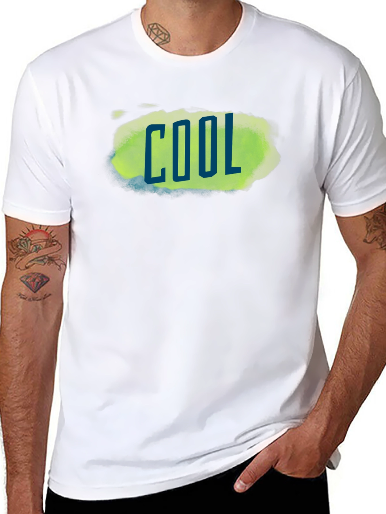 Cool Graphic Print Mens T-Shirt - Black