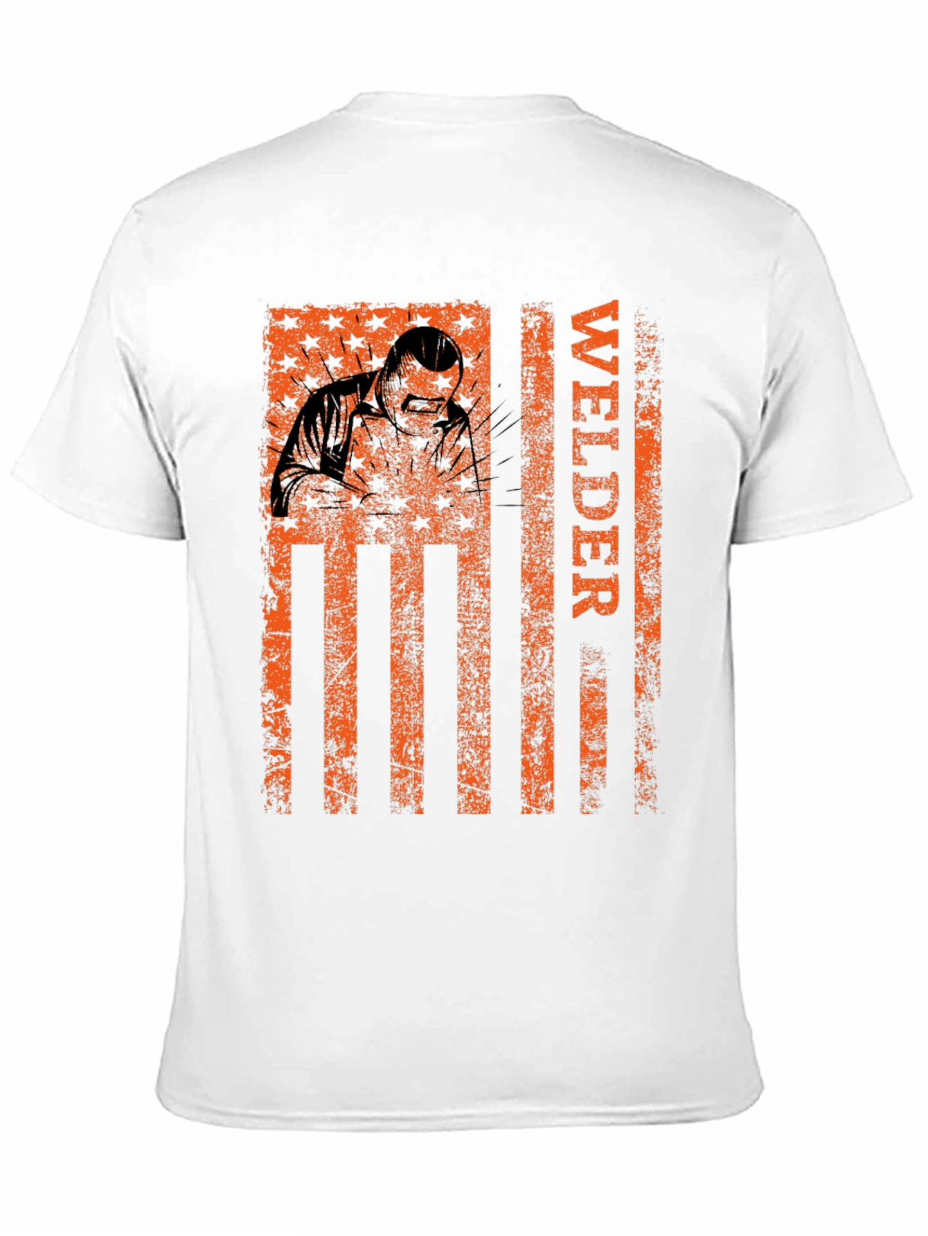 Welder American Flag Graphic T-Shirt