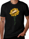 Golden Love Dog Sunflower Graphic T-Shirt