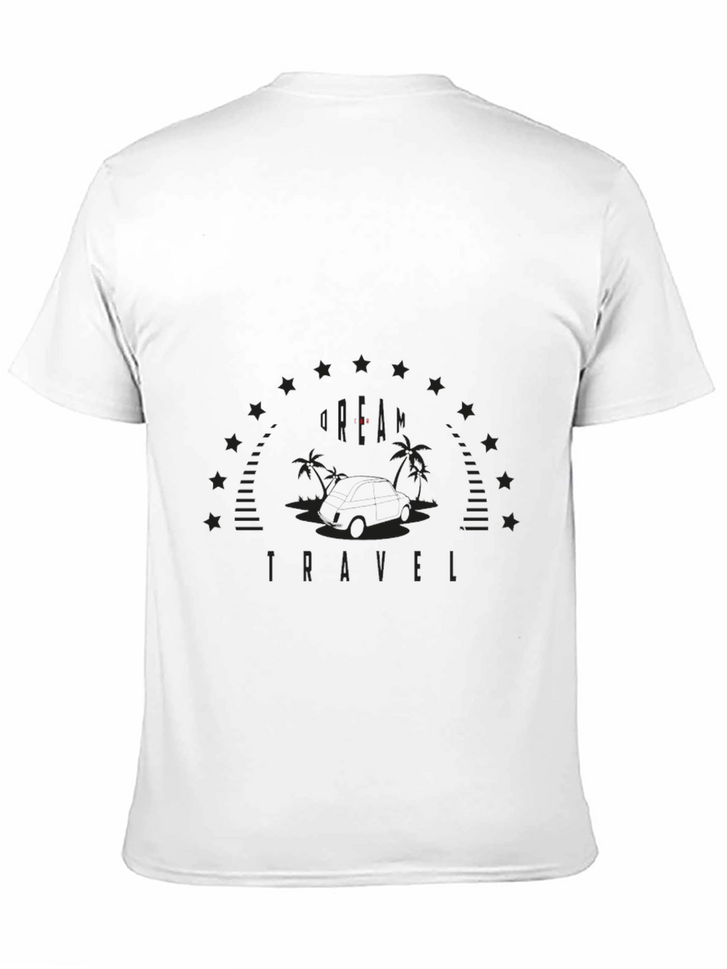 Mens Black Graphic T-Shirt - Vacation Travel Design