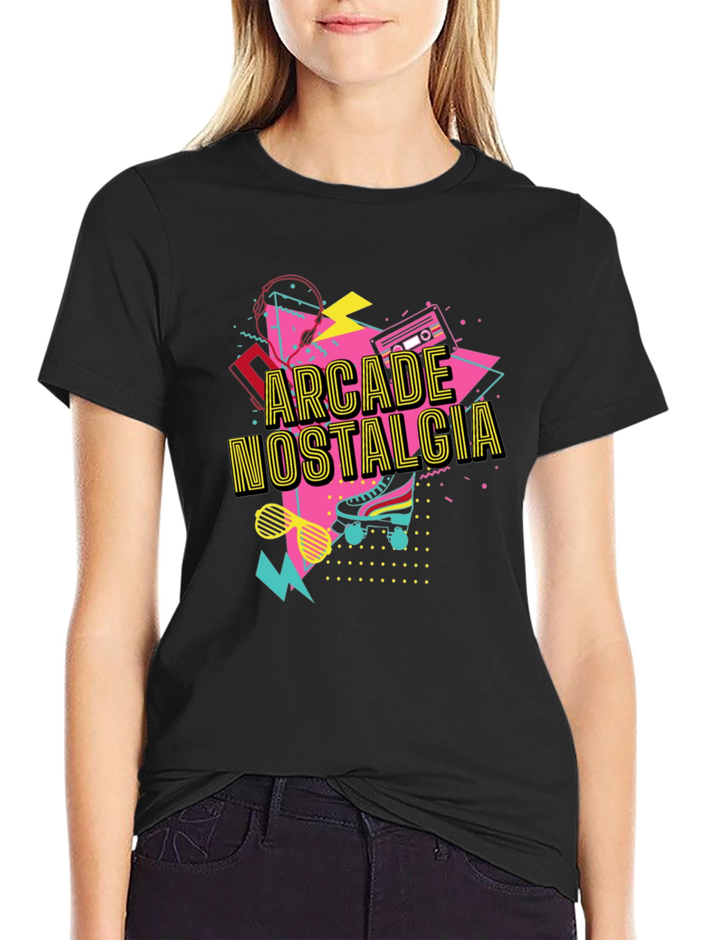 Arcade Nostalgia Graphic Tee - Retro 80s Style T-Shirt