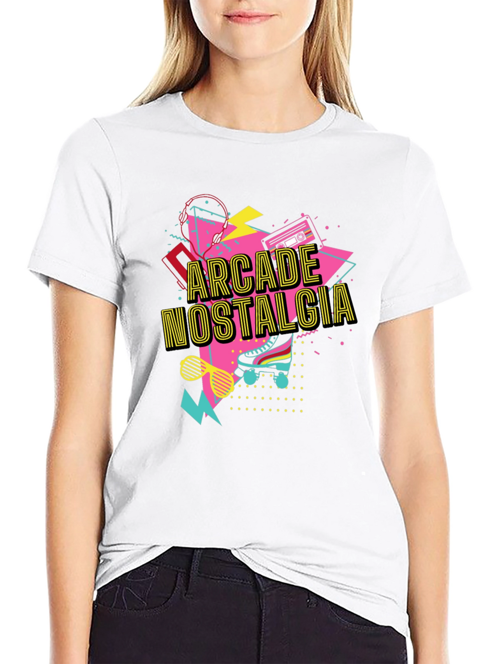 Arcade Nostalgia Graphic Tee - Retro 80s Style T-Shirt