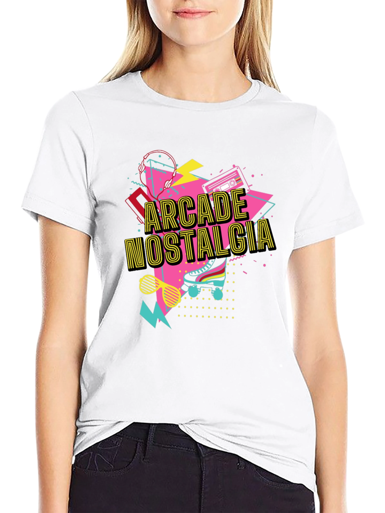 Arcade Nostalgia Graphic Tee - Retro 80s Style T-Shirt