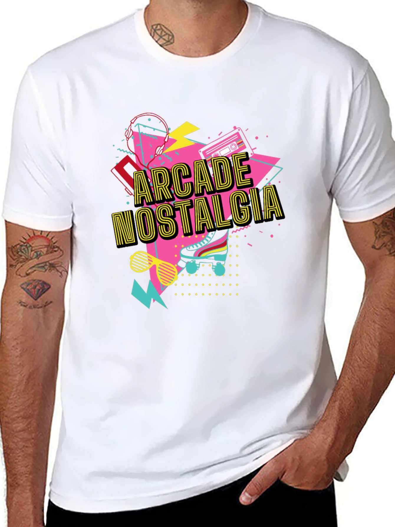 Arcade Nostalgia Graphic Tee - Retro 80s Style T-Shirt