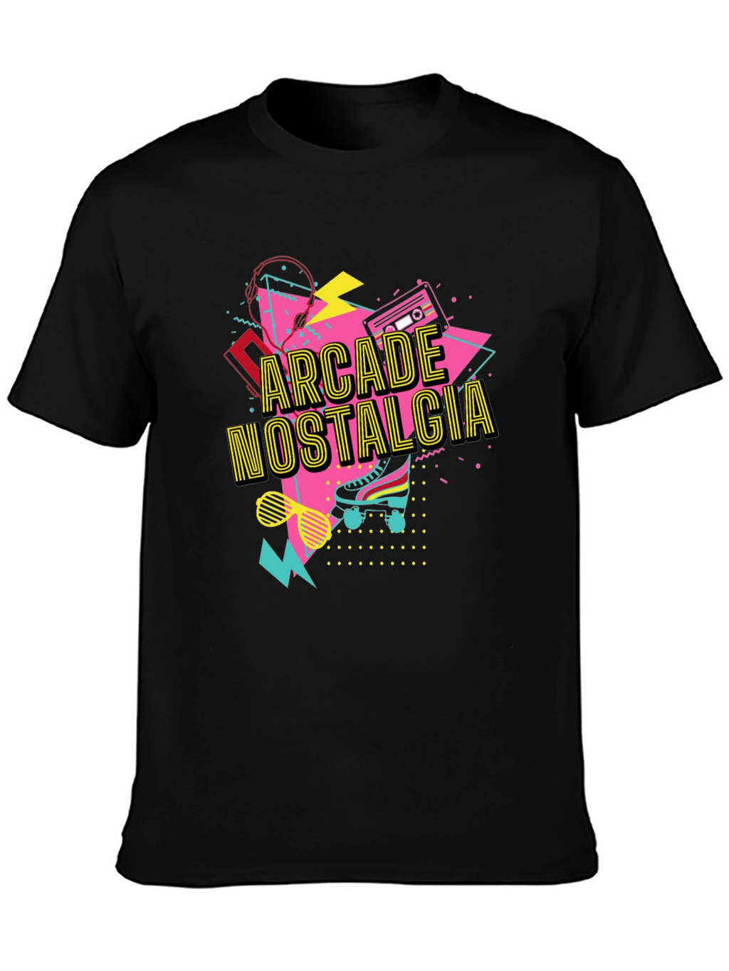 Arcade Nostalgia Graphic Tee - Retro 80s Style T-Shirt