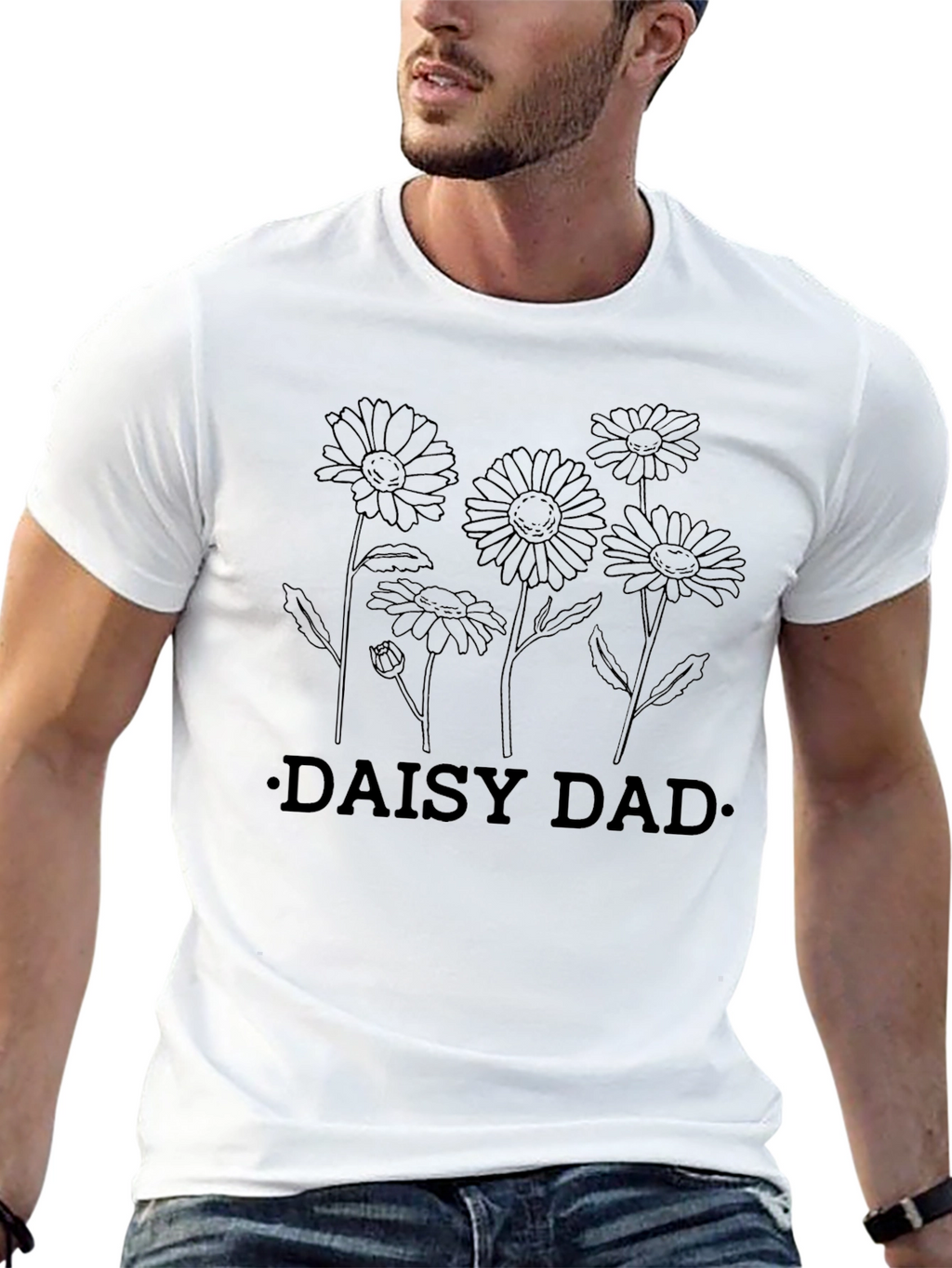 Daisy Dad Graphic T-Shirt - Black