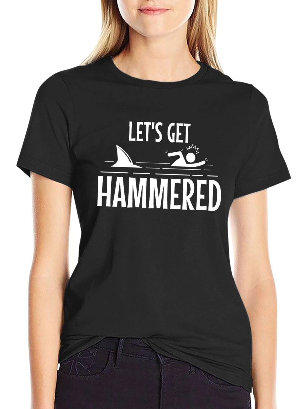 Lets Get Hammered T-Shirt Shark Humor Tee