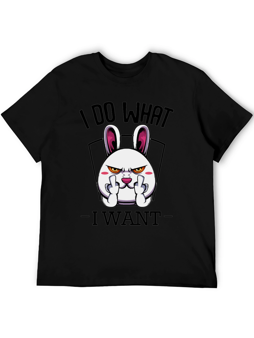I Do What I Want Funny Bunny Graphic Tee