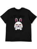 I Do What I Want Funny Bunny Graphic Tee