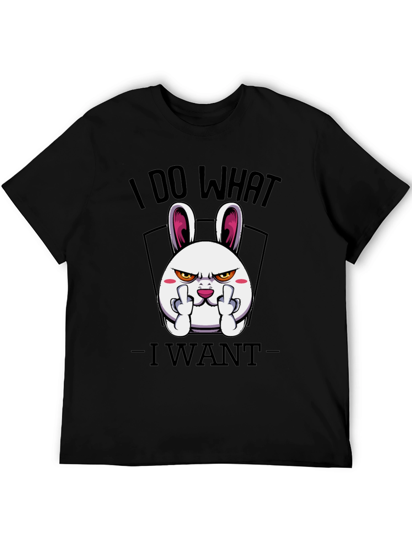 I Do What I Want Funny Bunny Graphic Tee