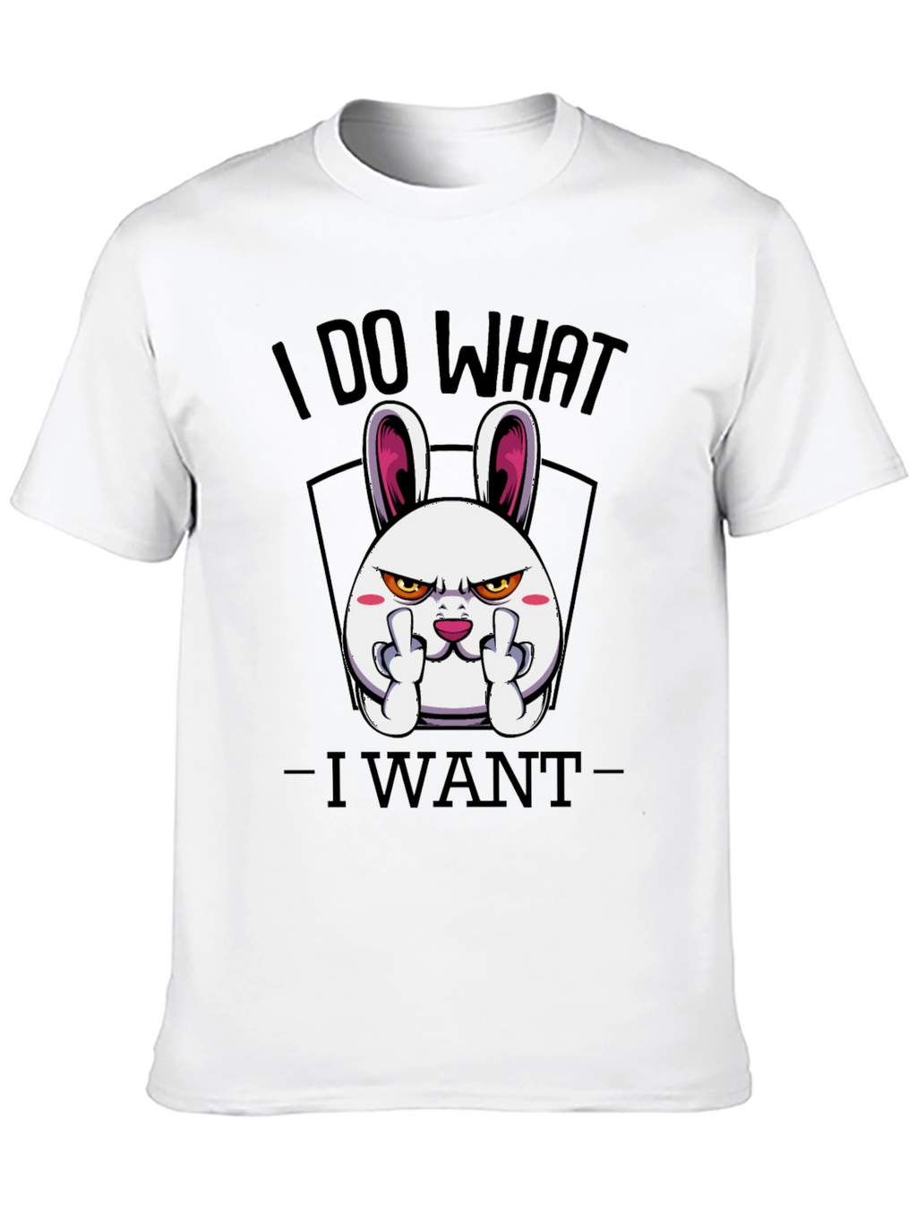 I Do What I Want Funny Bunny Graphic Tee