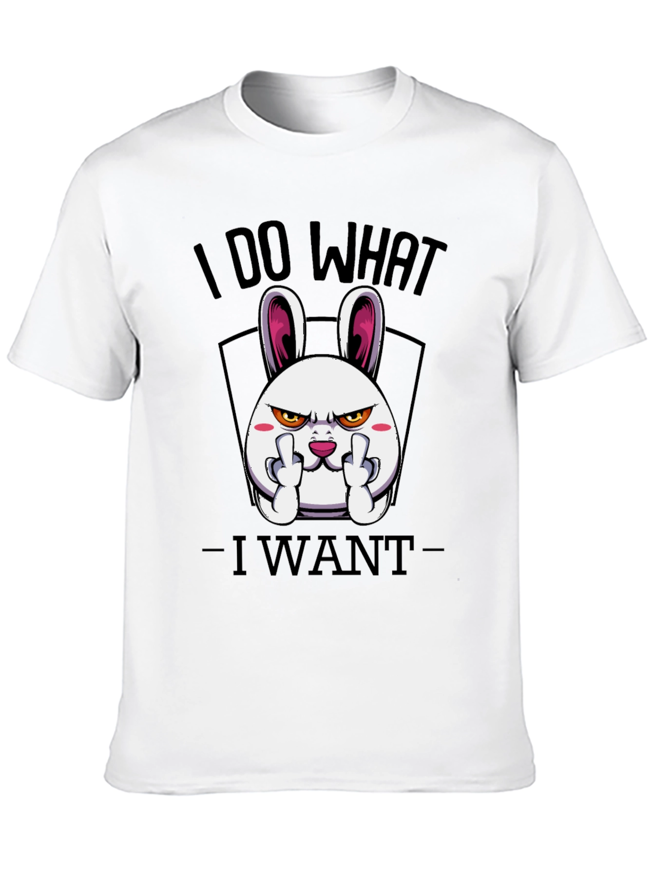 I Do What I Want Funny Bunny Graphic Tee