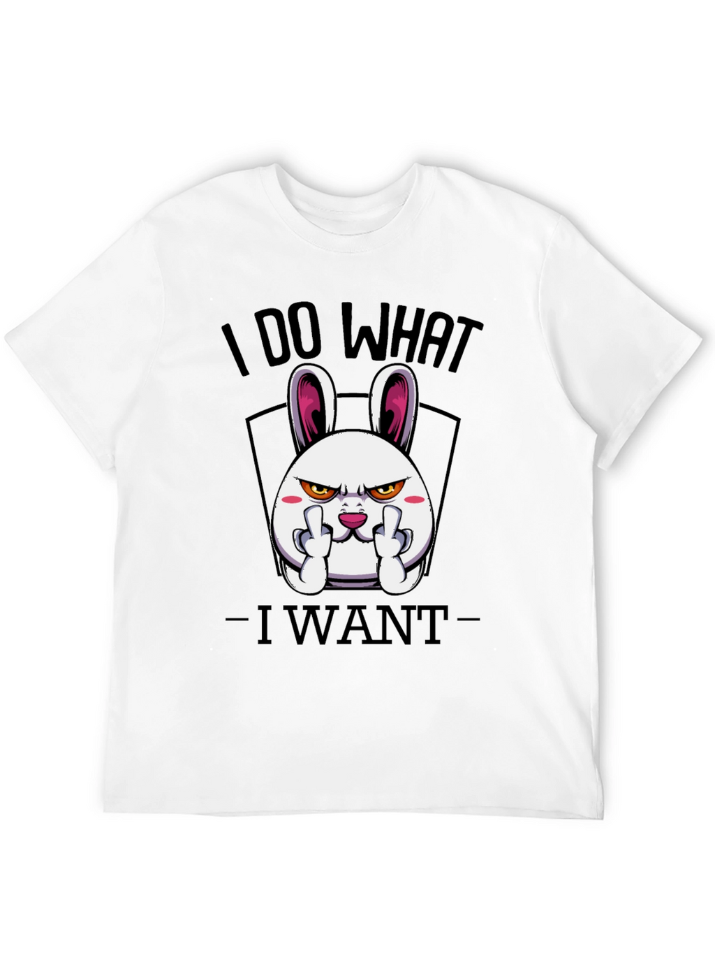 I Do What I Want Funny Bunny Graphic Tee