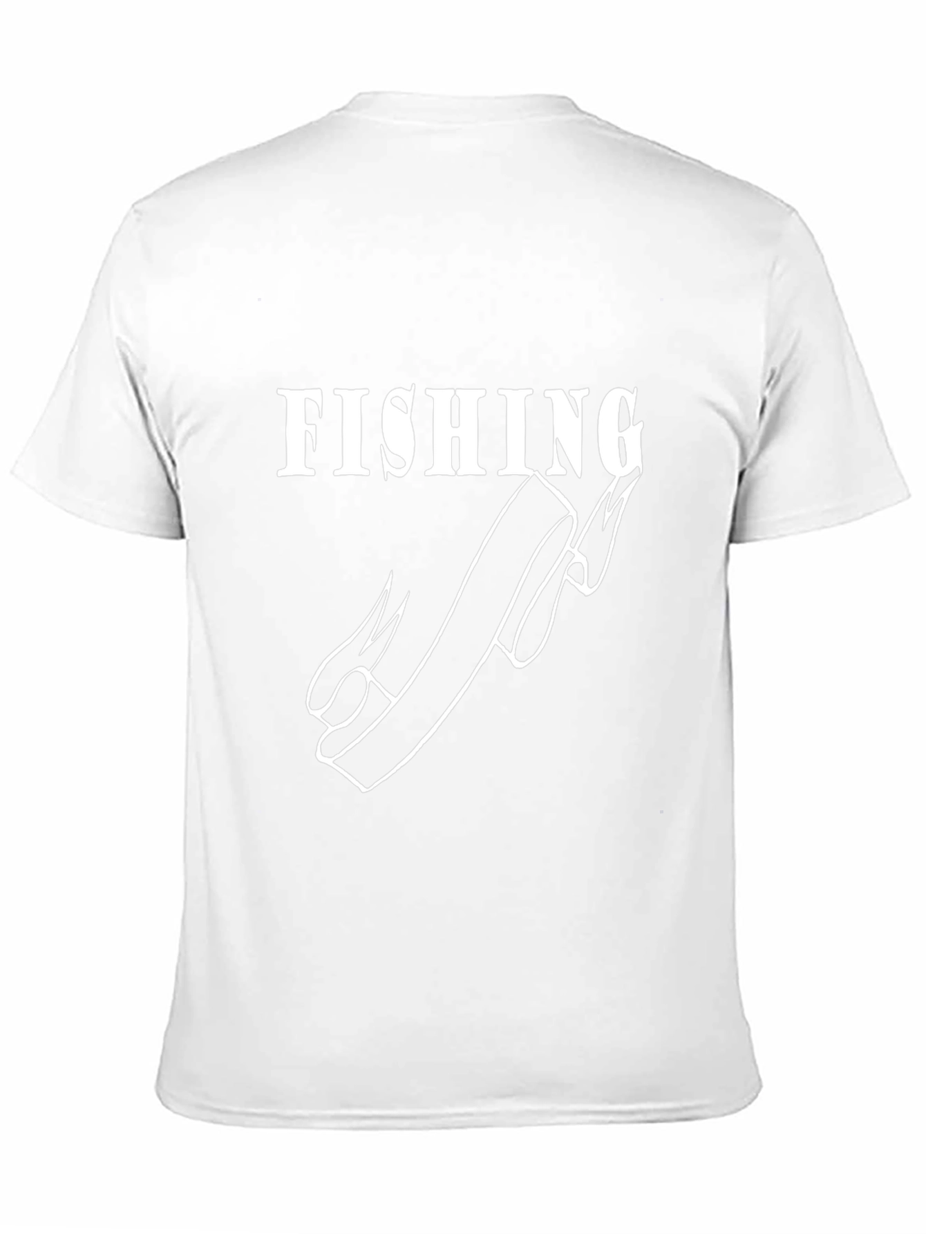 Fishing Hook Graphic Tee - Black Cotton Casual Shirt