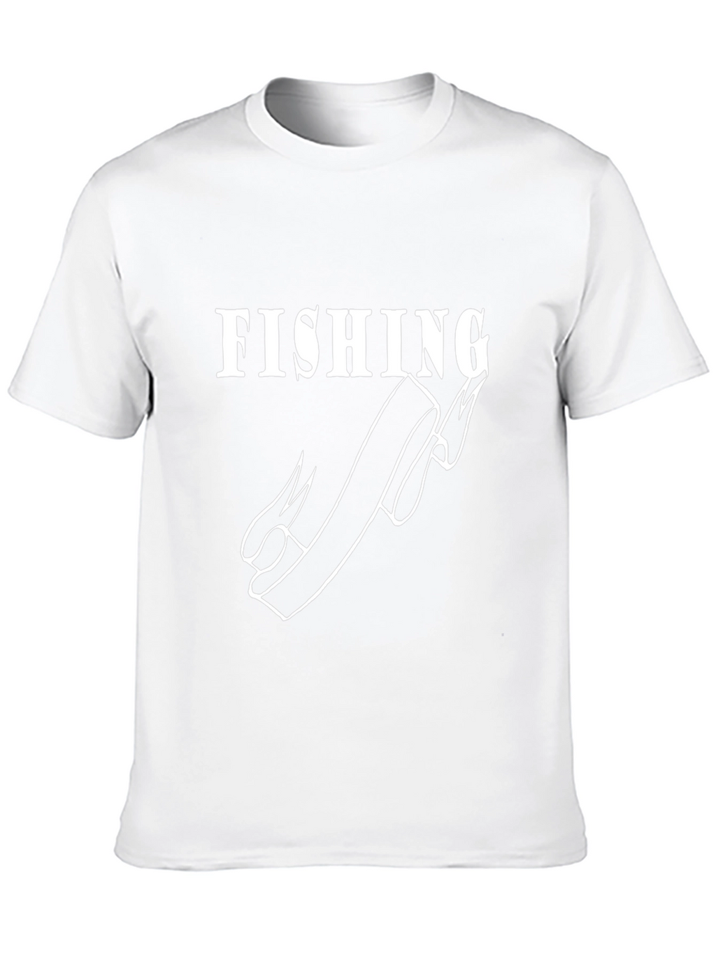 Fishing Hook Graphic Tee - Black Cotton Casual Shirt