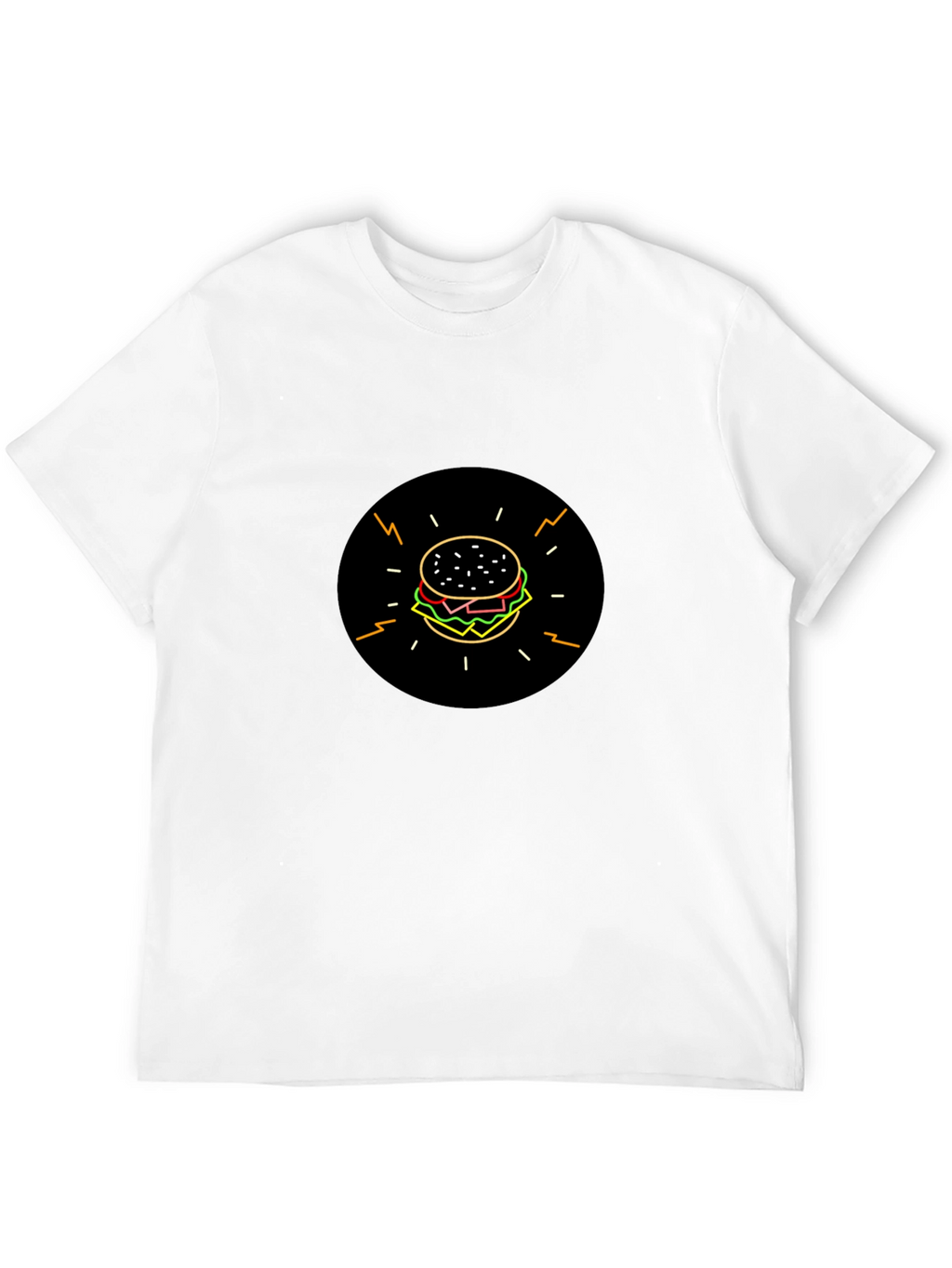 Burger Graphic Black T-Shirt - Stylish & Fun!