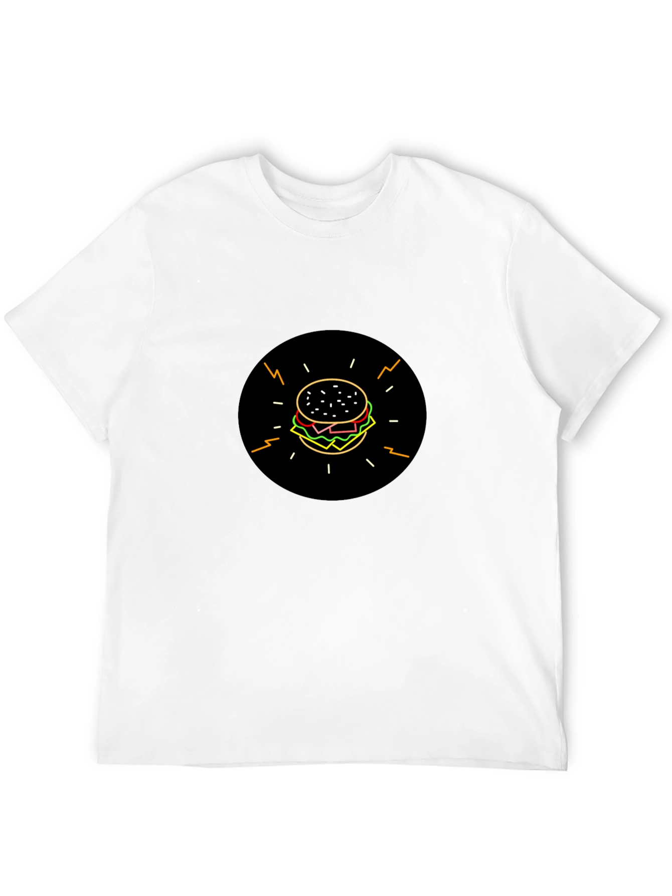 Burger Graphic Black T-Shirt - Stylish & Fun!