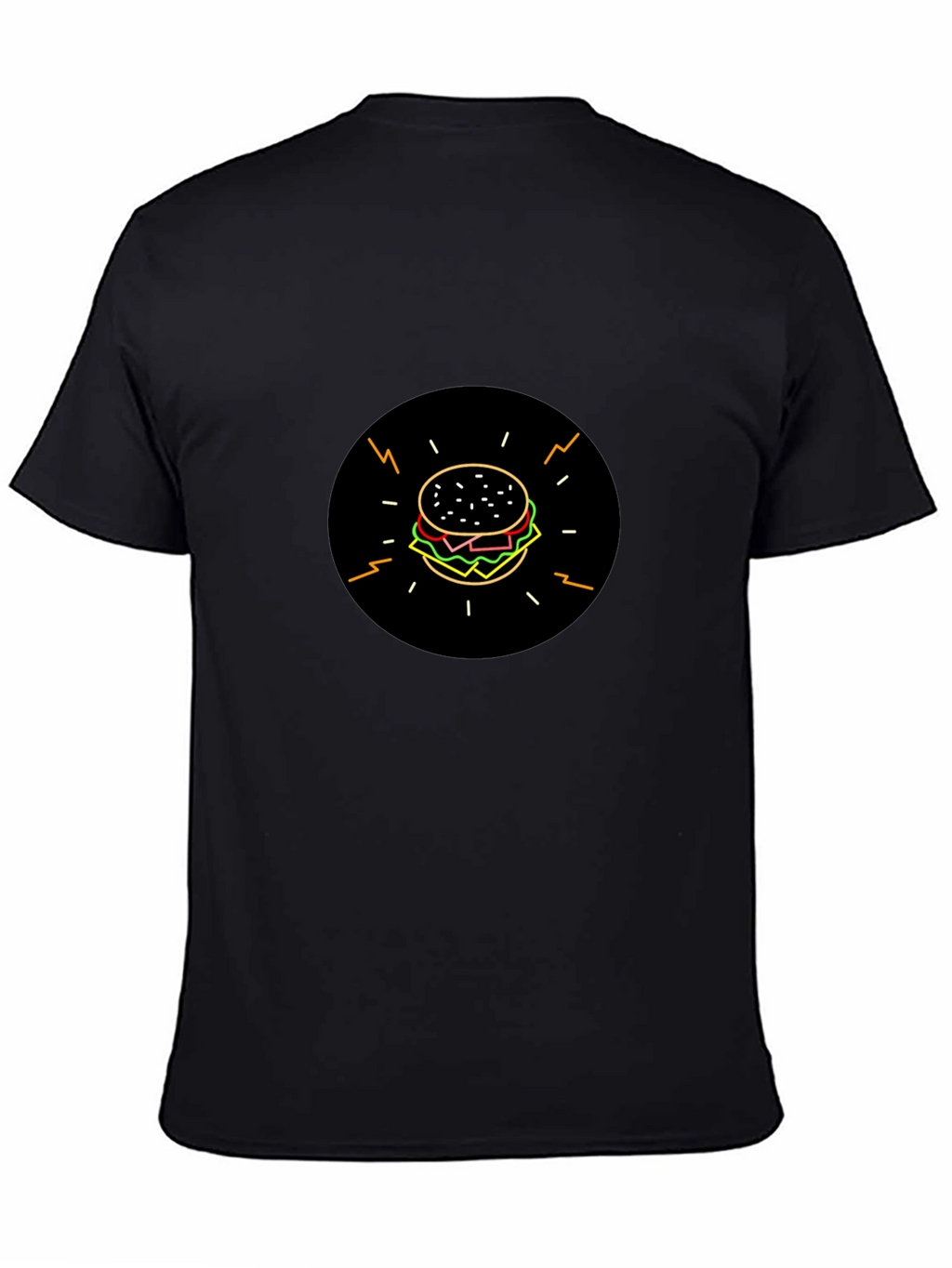Burger Graphic Black T-Shirt - Stylish & Fun!