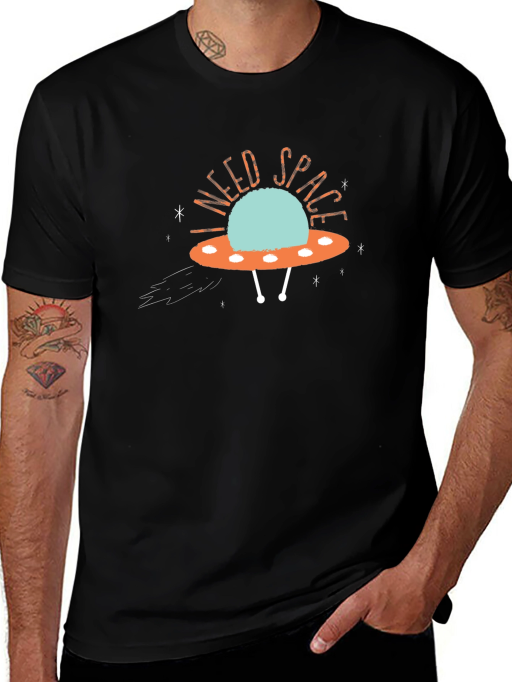 I Need Space UFO Graphic Tee