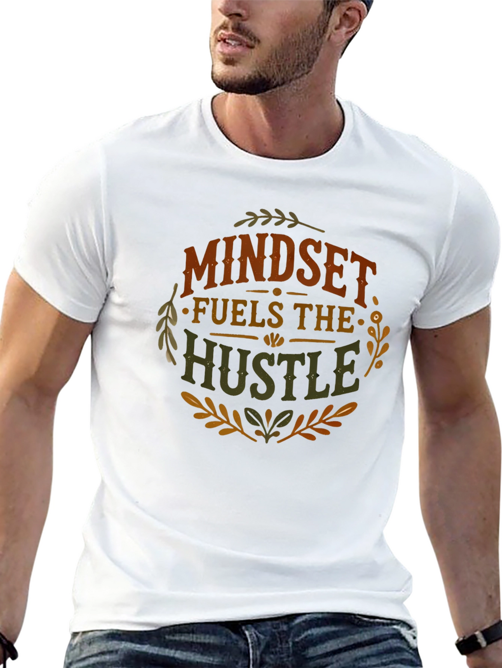 Mindset Fuels The Hustle Graphic T-Shirt