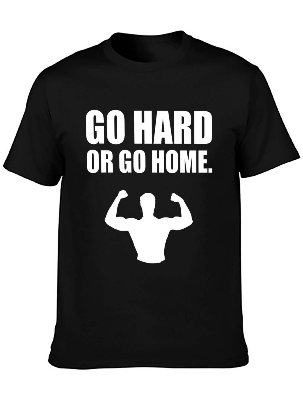Go Hard or Go Home Black Graphic Tee