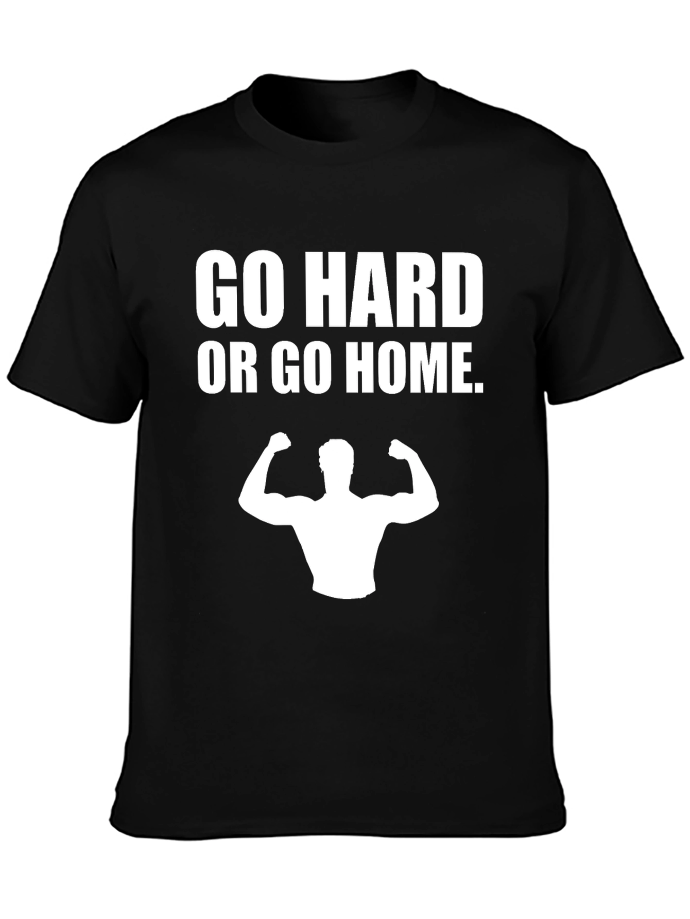 Go Hard or Go Home Black Graphic Tee