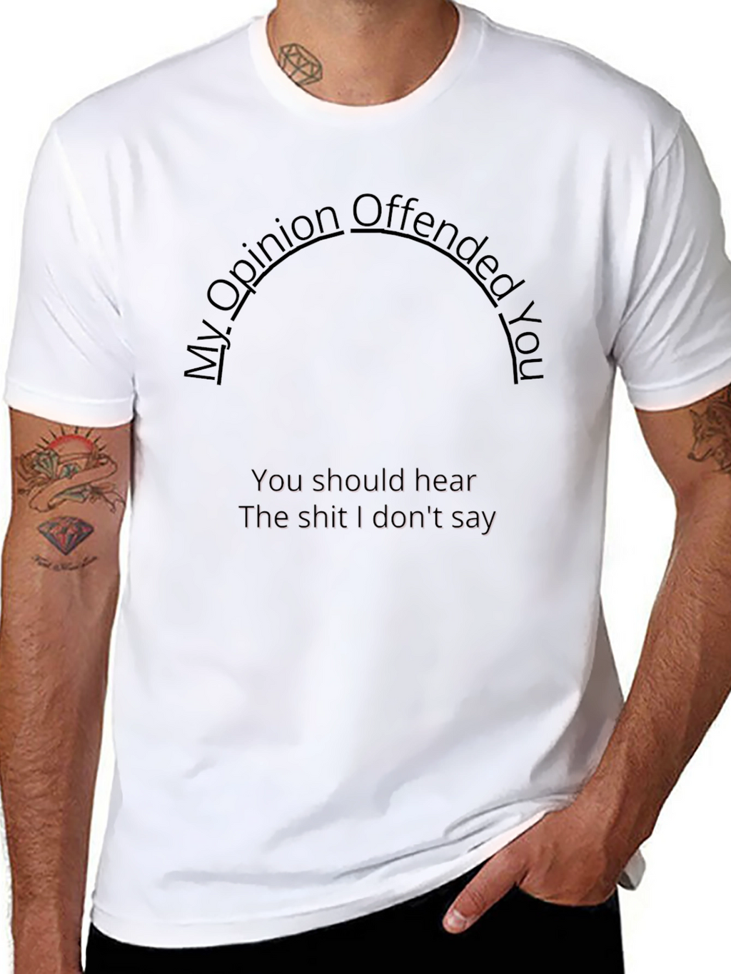 Offensive Opinion Mens Black Tee