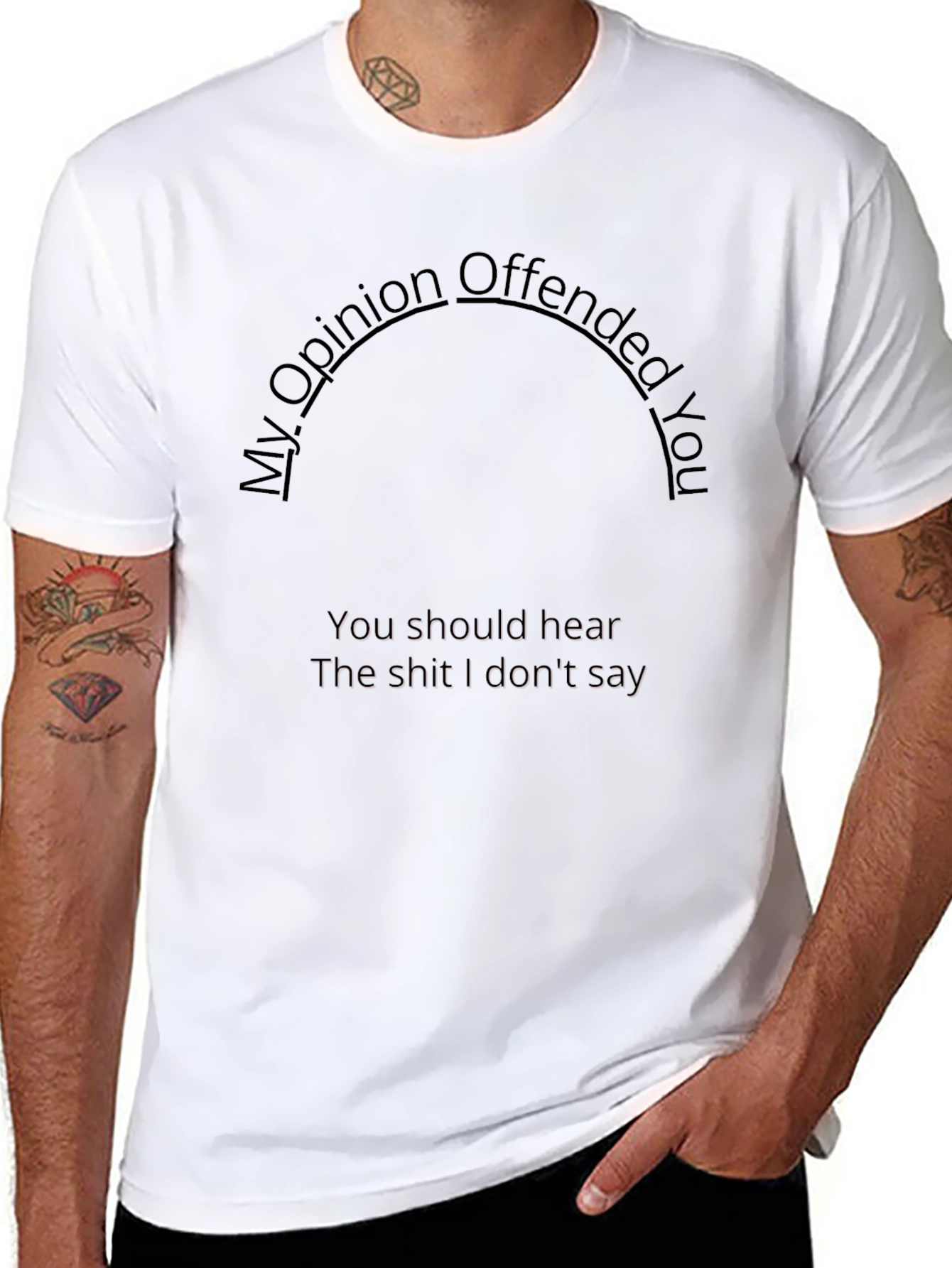 Offensive Opinion Mens Black Tee