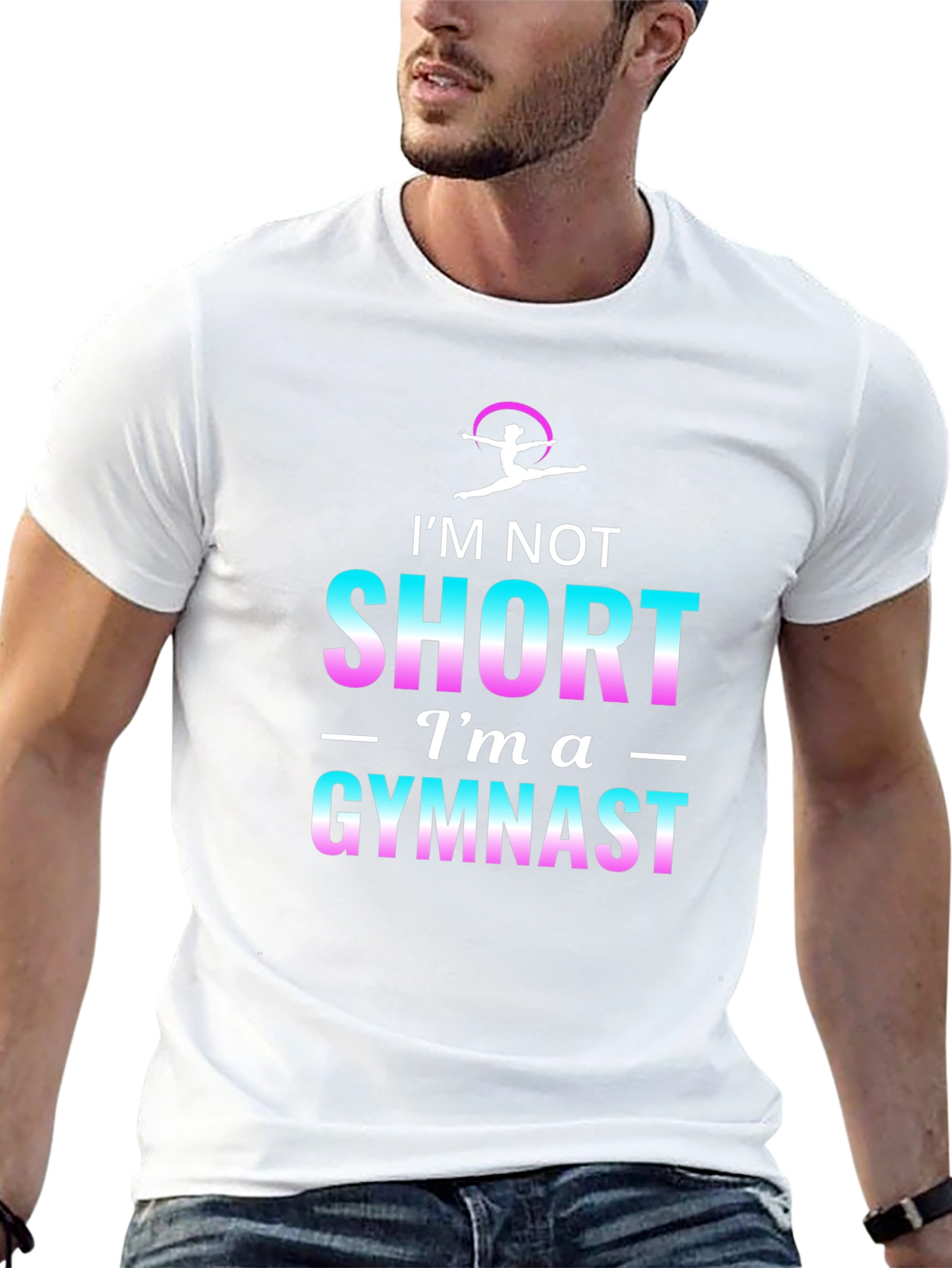 Im Not Short Im A Gymnast Black T-Shirt