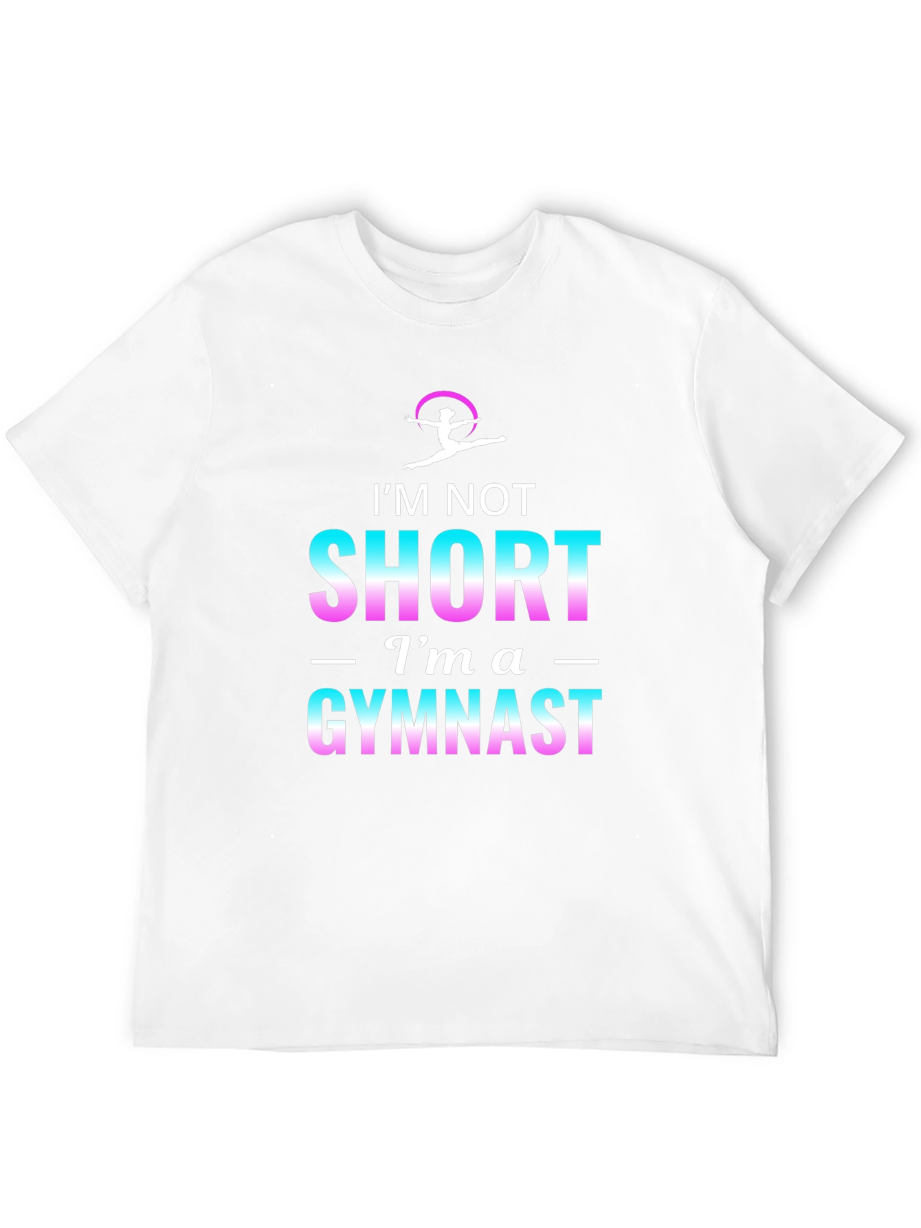 Im Not Short Im A Gymnast Black T-Shirt