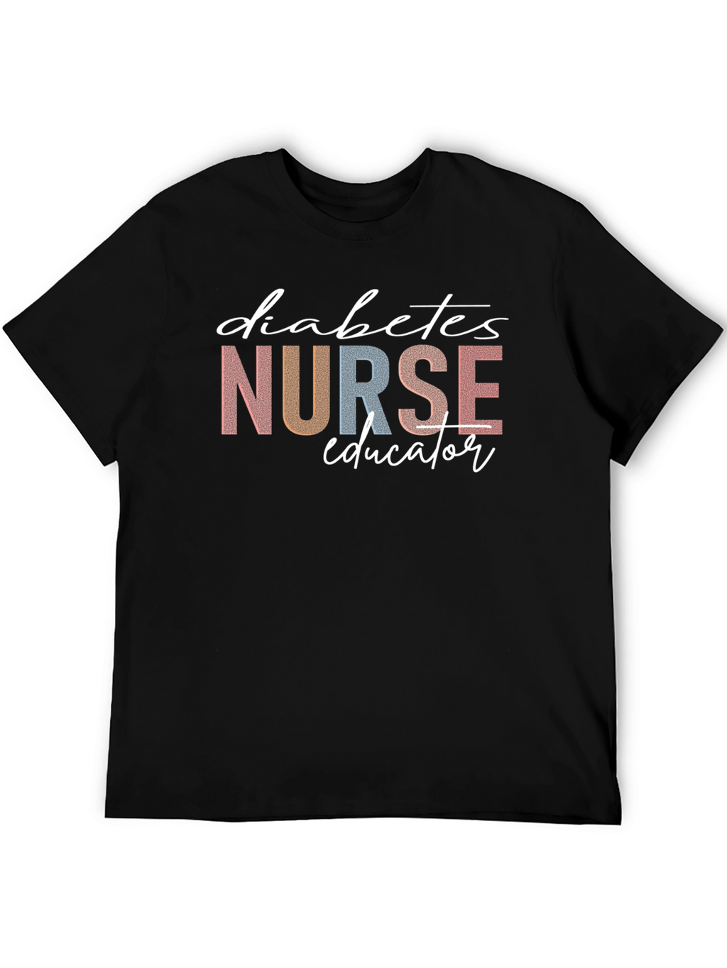 Diabetes Nurse Educator T-Shirt - Black Cotton Tee