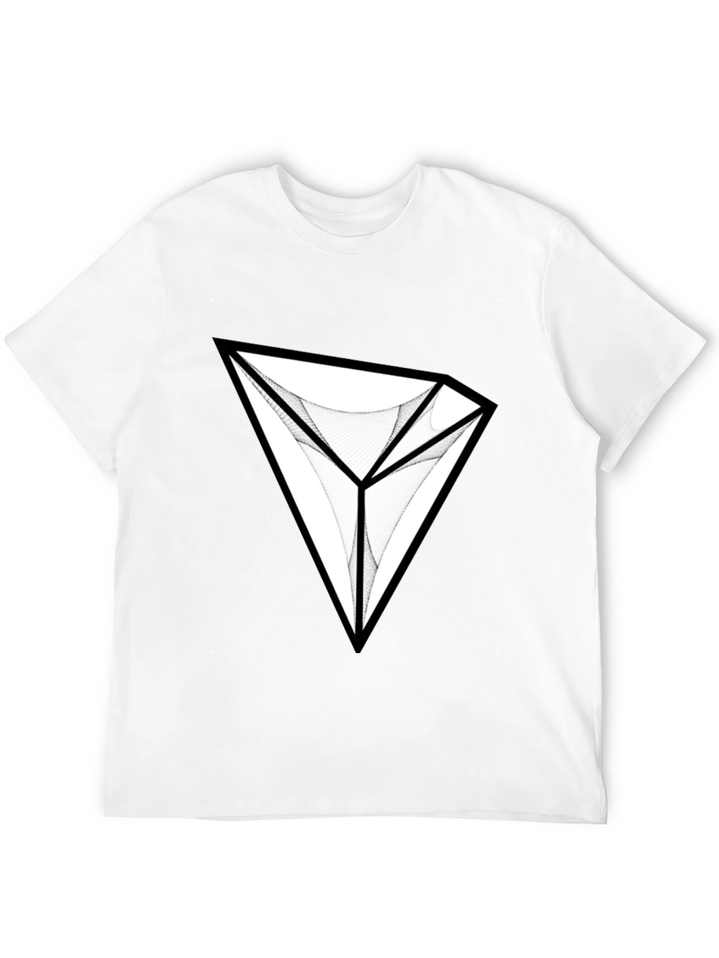 Geometric Diamond Graphic Black T-Shirt