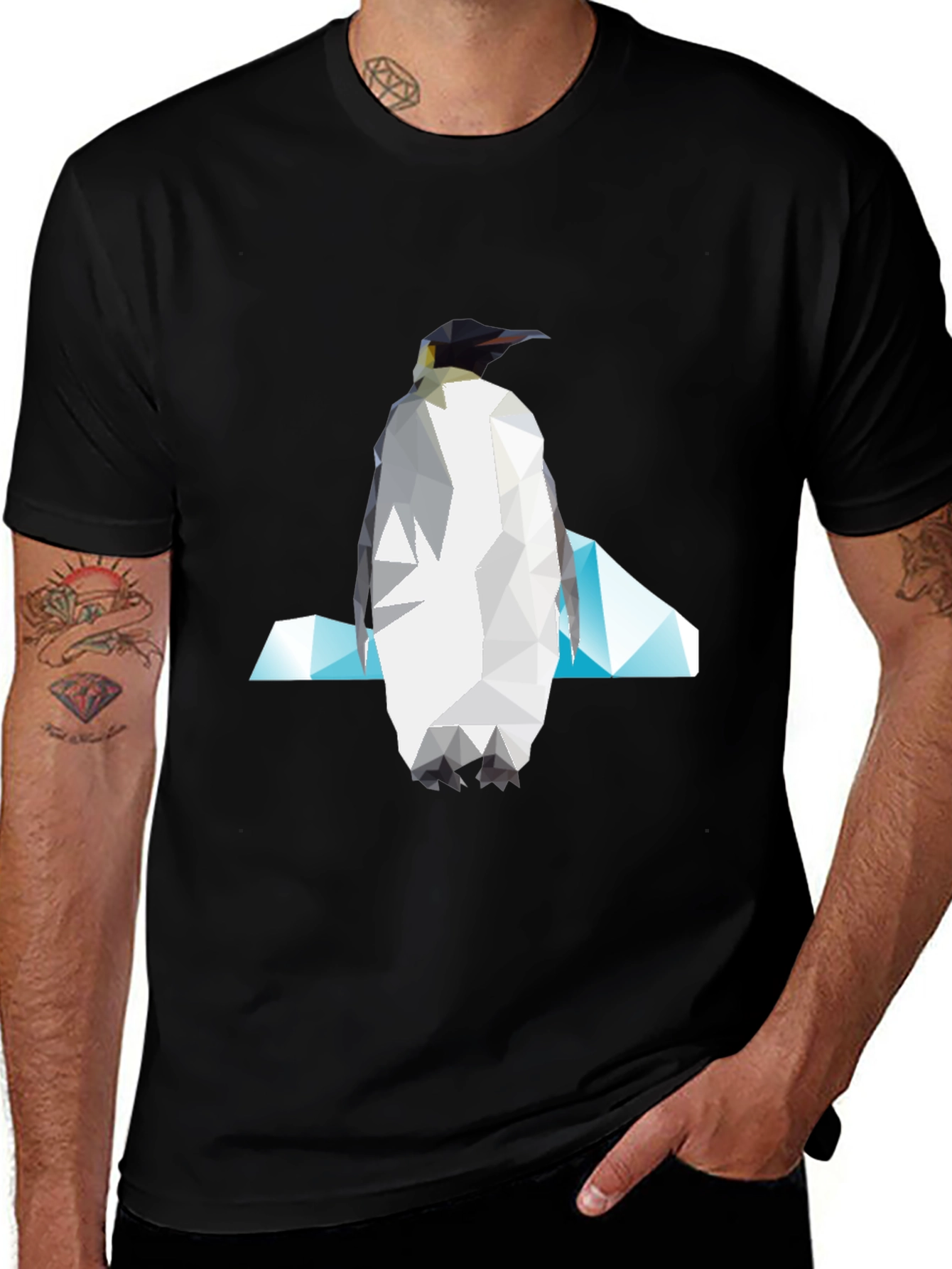 Geometric Penguin Graphic Tee