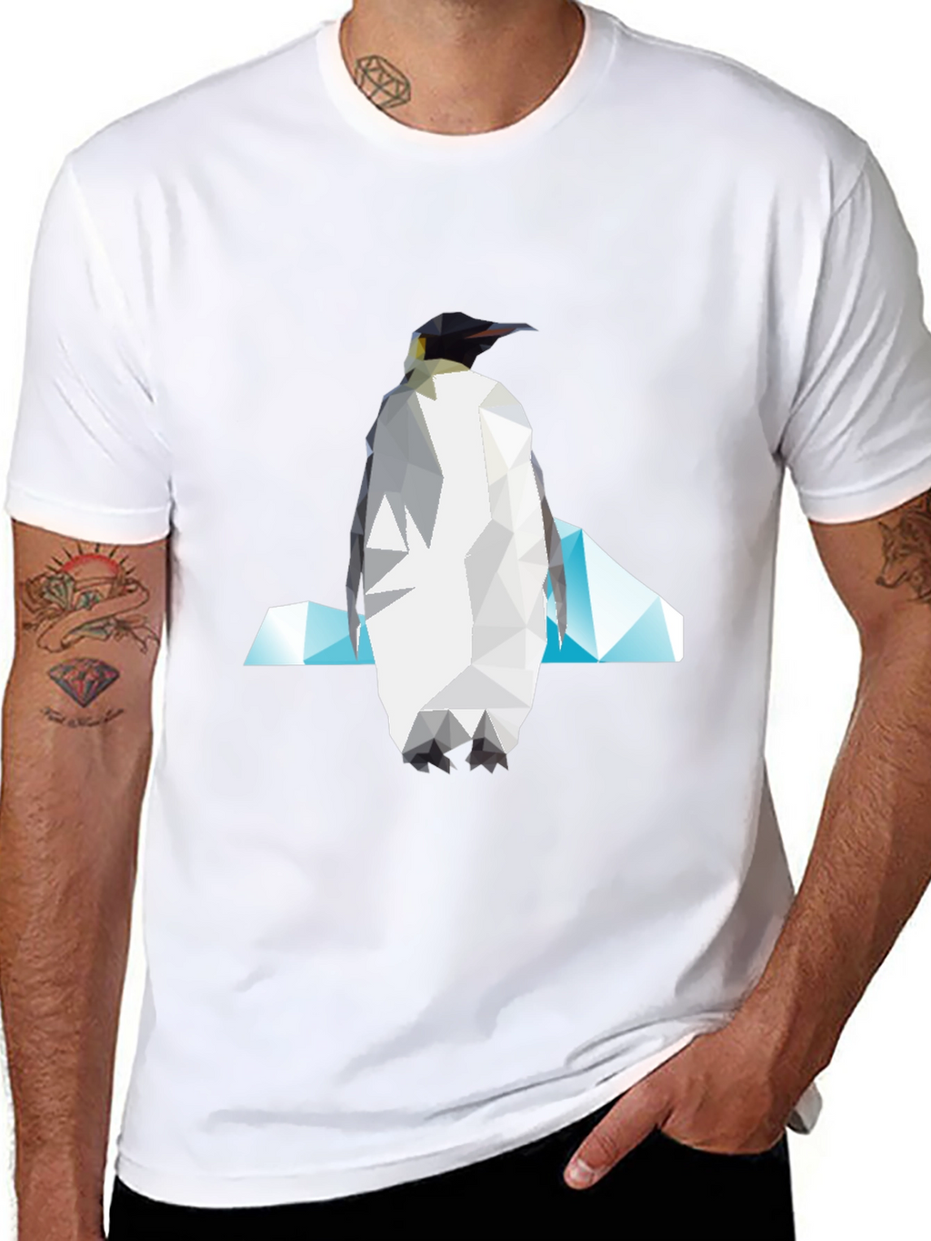 Geometric Penguin Graphic Tee