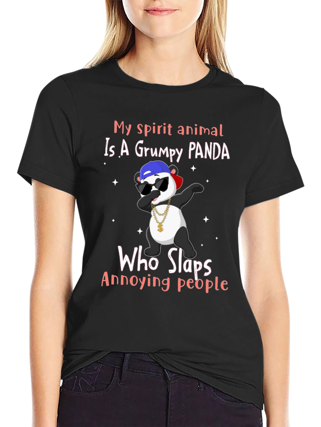 Grumpy Panda T-Shirt - My Spirit Animal Slaps