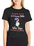 Grumpy Panda T-Shirt - My Spirit Animal Slaps