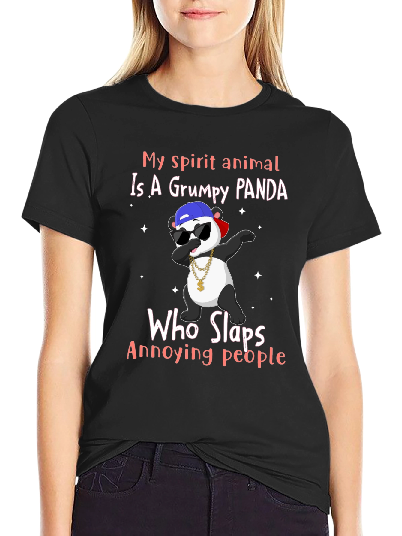 Grumpy Panda T-Shirt - My Spirit Animal Slaps