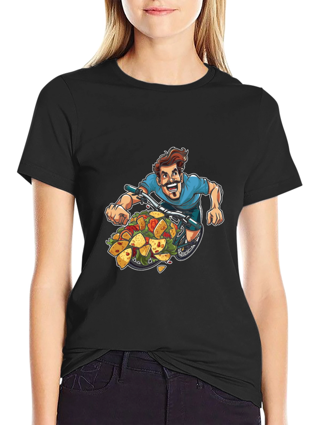 Taco Bicycle T-Shirt - Foodie Bike Rider Tee