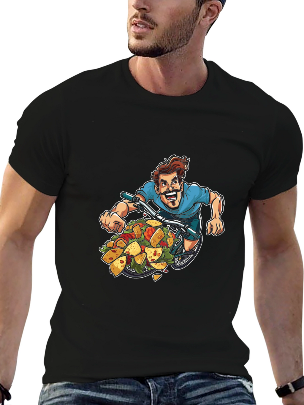 Taco Bicycle T-Shirt - Foodie Bike Rider Tee