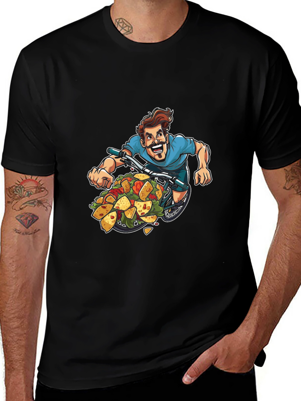 Taco Bicycle T-Shirt - Foodie Bike Rider Tee