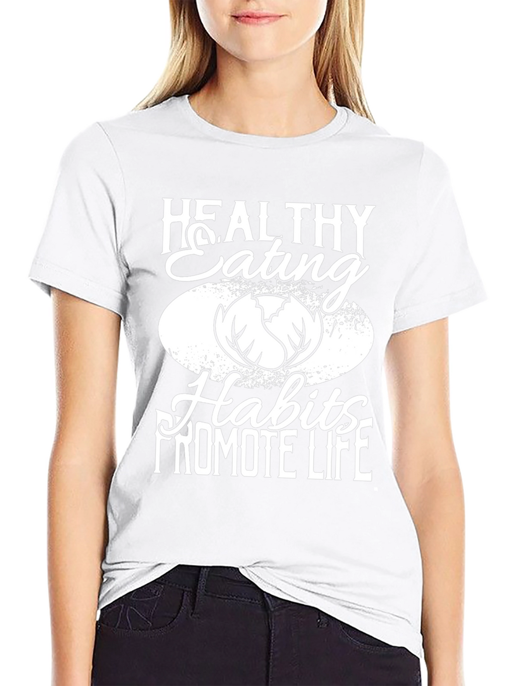 Healthy Eating Black Graphic Tee