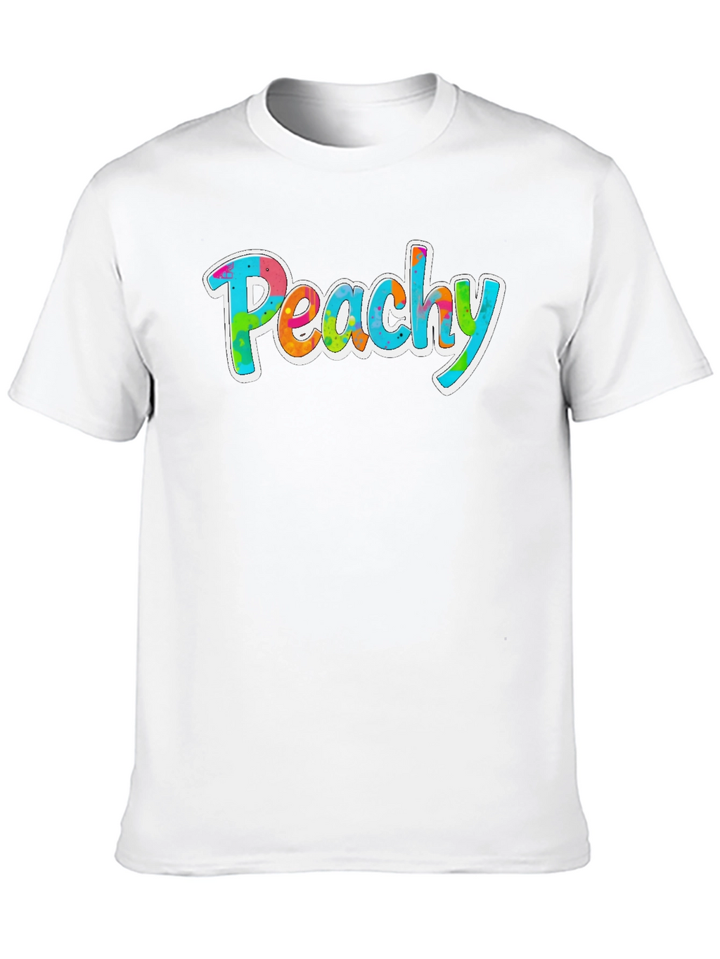 Peachy Graphic Tee - Trendy Tie Dye Style