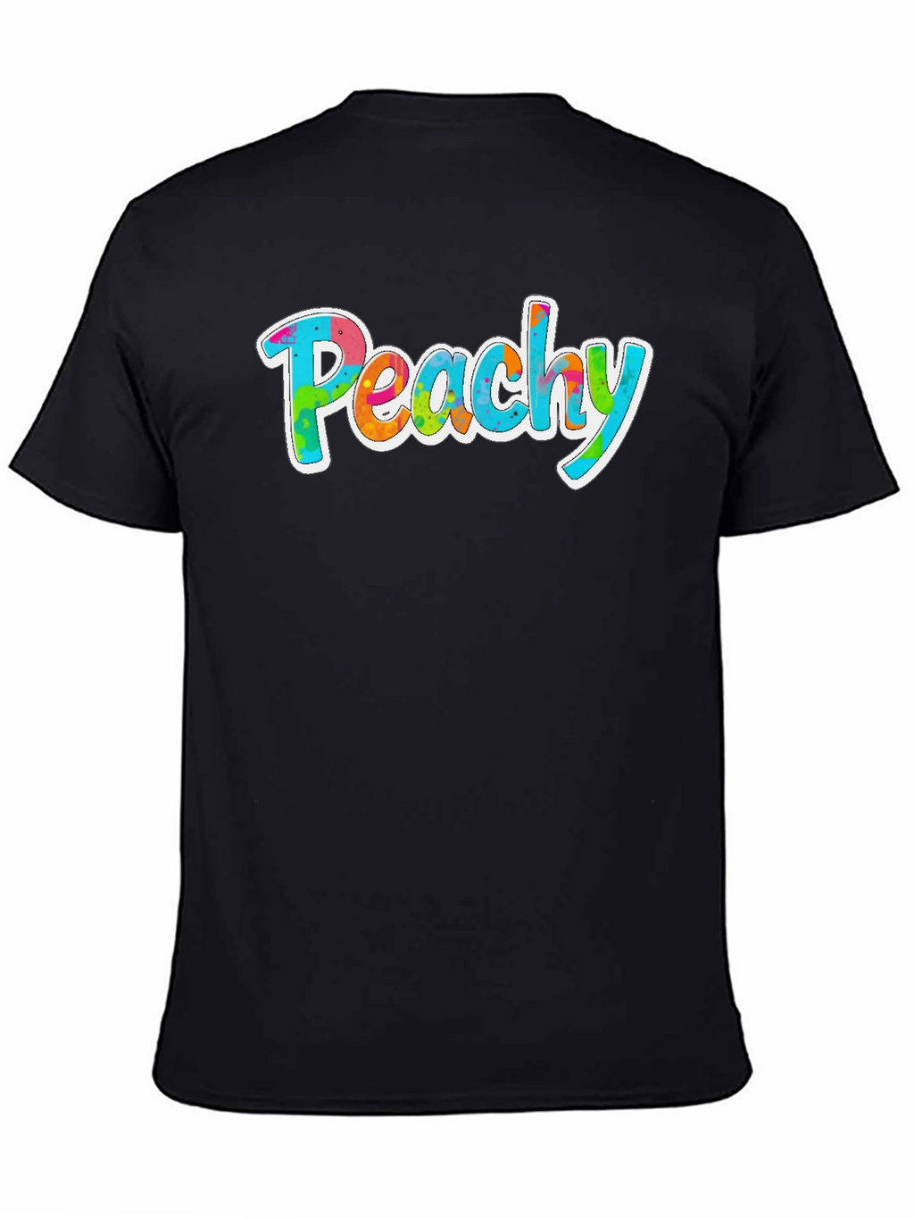 Peachy Graphic Tee - Trendy Tie Dye Style